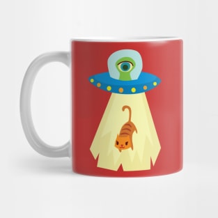 UFO cat abduction Mug